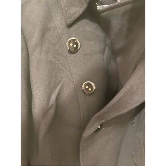 Flawed Calvin Klein black blazer button jacket size 8 petite - Picture 7 of 15